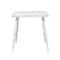 White Aluminum Farmhouse Outdoor Dining Table, 30" x 30" x 30"